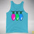 Polysexual Pride Christmas Lights Premium Tank Top - Aqua Triblend